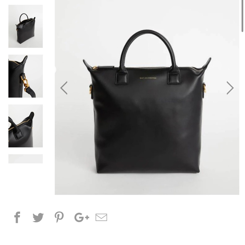 WANT Les Essentiels Black Leather Tote